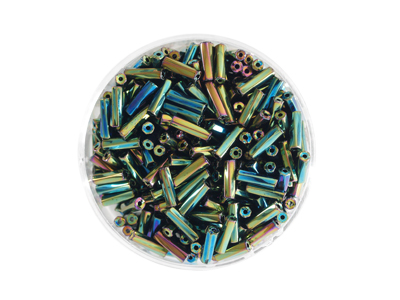 metallicgrüne Glasstifte von Preciosa Bild 1